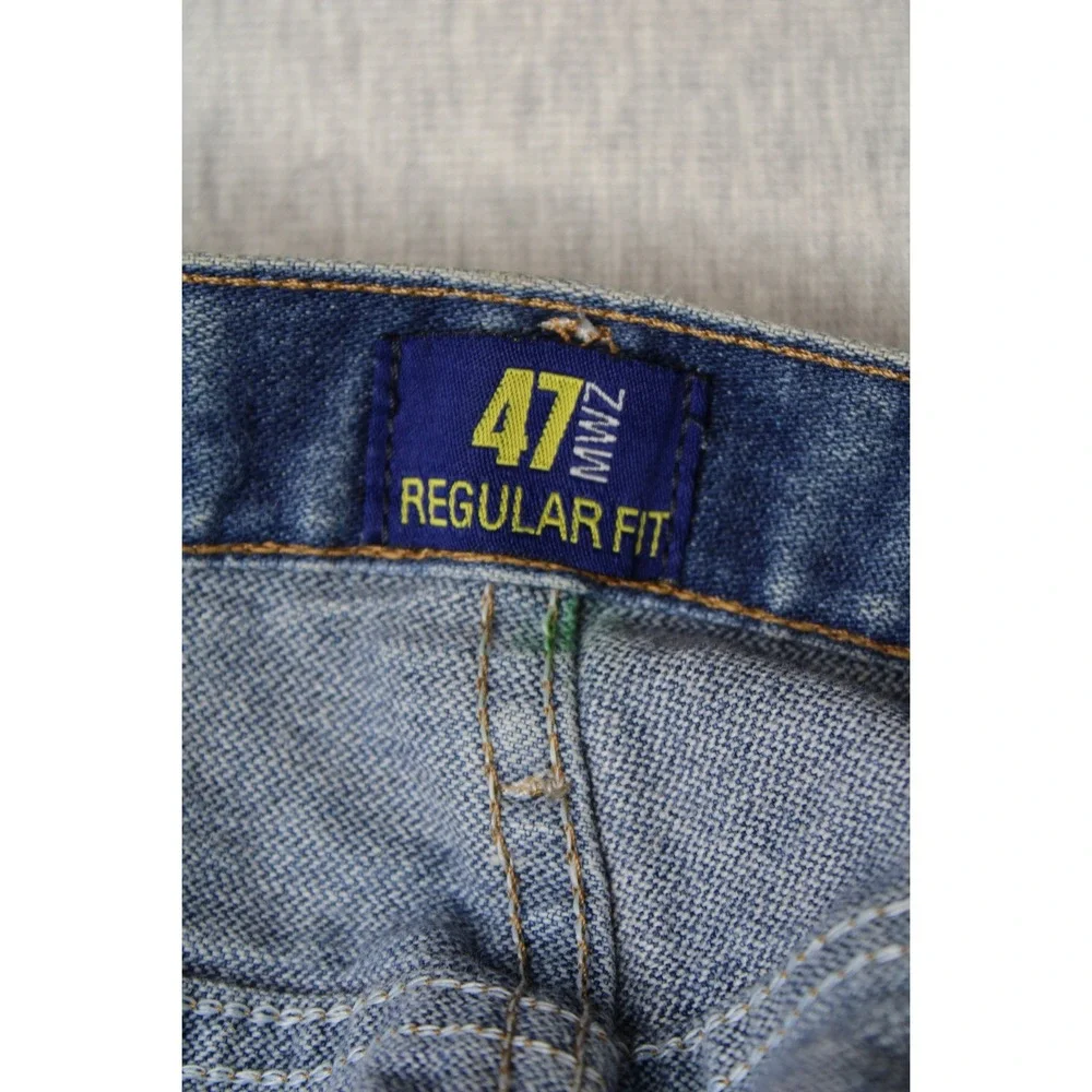 Wrangler 47MWZ Custom Paint‎ Splatter Graphic Jeans Mens 36x30 Cut Hem Denim 1/1